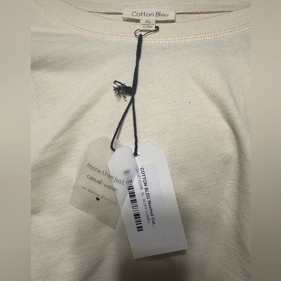 Bnwt Cotton Bleu Sweater size xl - Picture 3 of 3